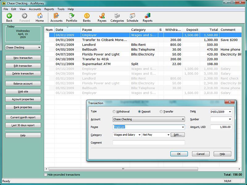 AceMoney Screenshot